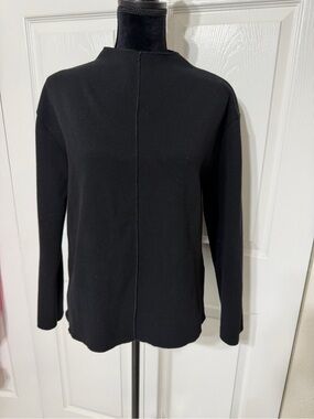 Zara woman sweater high collar vertical seam down in the center front size M